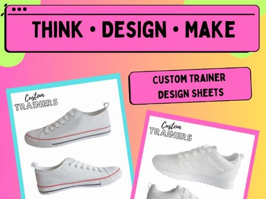 Custom Trainer Design Sheets | Creative Fashion Design Activity