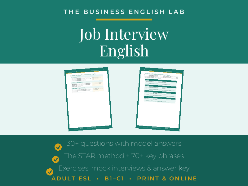 Business English Job Interview Pack