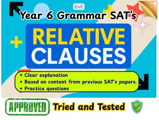 Relative Clauses- Year 6 SPAG SAT's - GRAMMAR  Worksheet