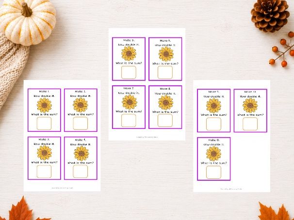 Autumn Doubles Maths Activity