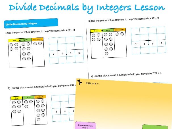 Year 6 Decimals - Divide Decimals by Integers Lesson