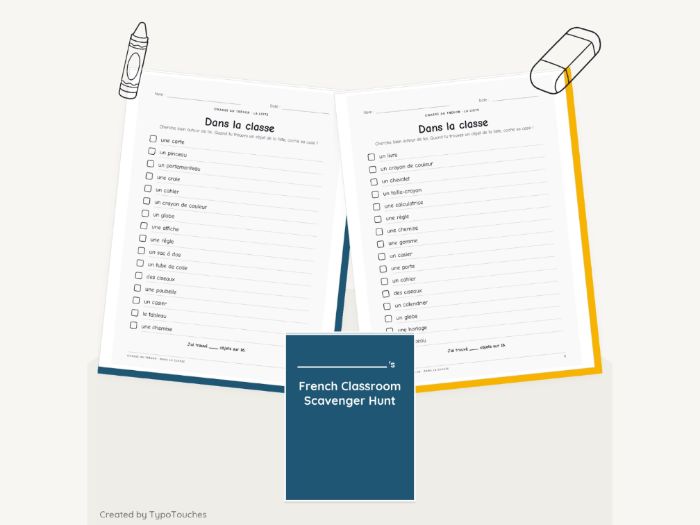 French Classroom Scavenger Hunt | 11 pp