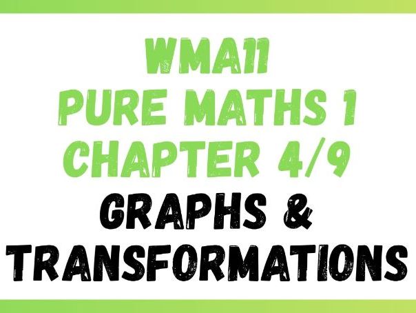 Graphs & Transformations | IAS/IAL | Pure Maths 1 | WMA11 | Edexcel