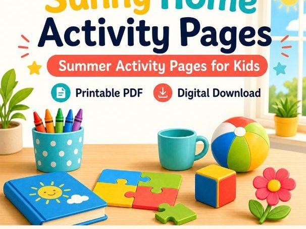 Sunny Home Activity Pages