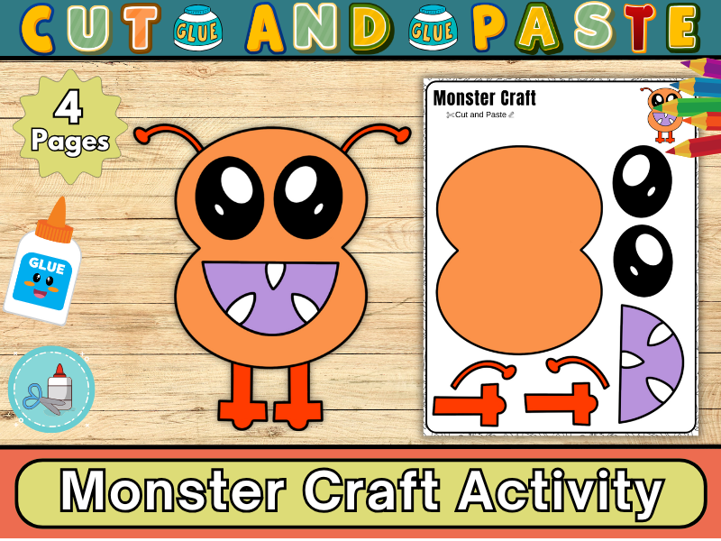 Monster Craft Alien Outer Space-Bulletin Board Theme Craft Activities-Cut&Paste