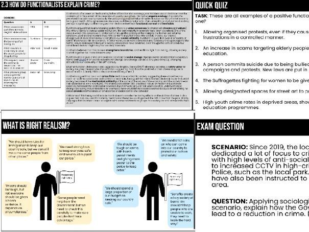 CRIMINOLOGY Unit 2 2.3 The Sociological Explanations of Criminality
