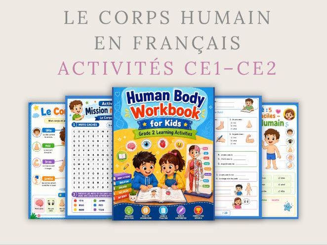 Le Corps Humain en Français – Activités CE1–CE2