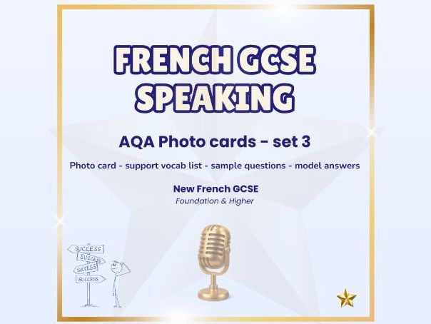 Photo cards – French GCSE speaking (AQA) – Set 3