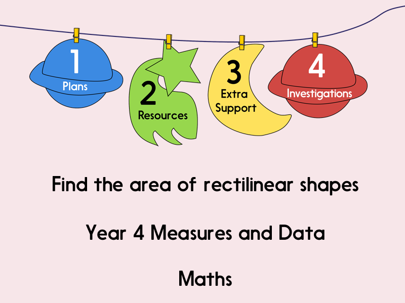 Find the area of rectilinear shapes (Year 4  Measures and Data)