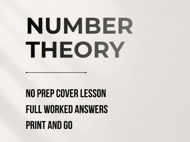 KS5 Further Mathematics Cover Lesson: The Fundamental Theorem of Arithmetic (Unique Factorization)