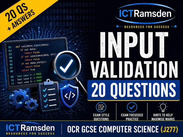 Input Validation — 20 Exam-Style Questions