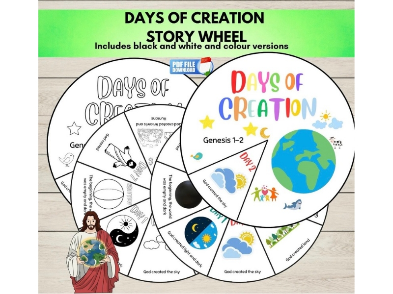 Days of Creation Story Bible Craft Wheel