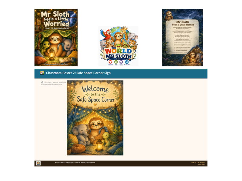 Mr Sloth Feels a Little Worried – Premium PSHE & SEL Emotional Regulation EYFS & KS1 & 2| 5 Lesson