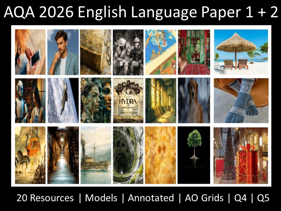 AQA 2026 GCSE English Language Paper 1 + Paper 2 Complete Support Bundle