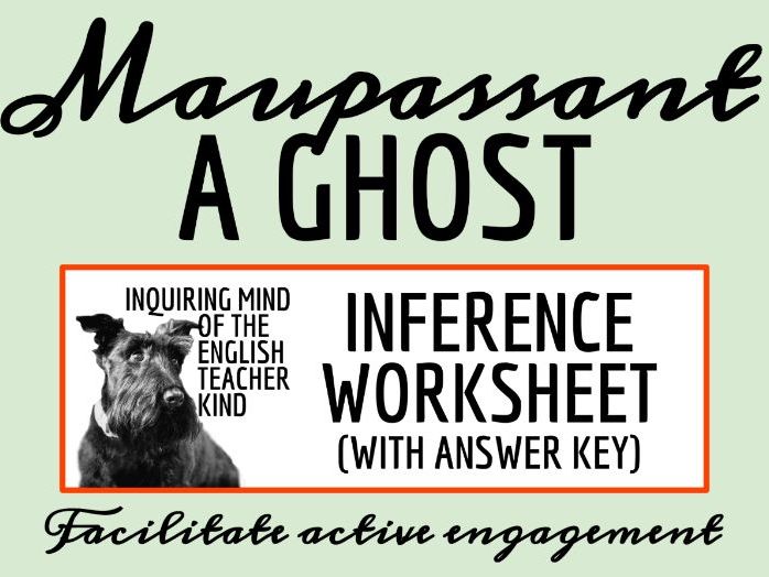 "A Ghost" by Guy de Maupassant Literary Analysis Worksheet (Story for Halloween)