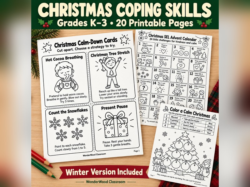 Christmas and Winter Coping Skills K-3