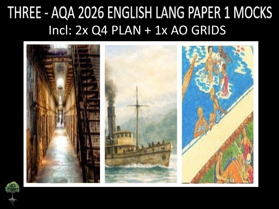 THREE - AQA PAPER 1 | 2026 FULL MOCKS | Q4 PLAN | AO GRIDS