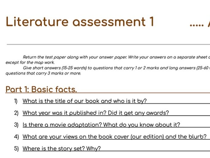 English literature assessment on Brooklyn by C. Toibin PART 1