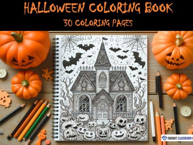 Halloween Coloring Book - 30 Coloring Pages!