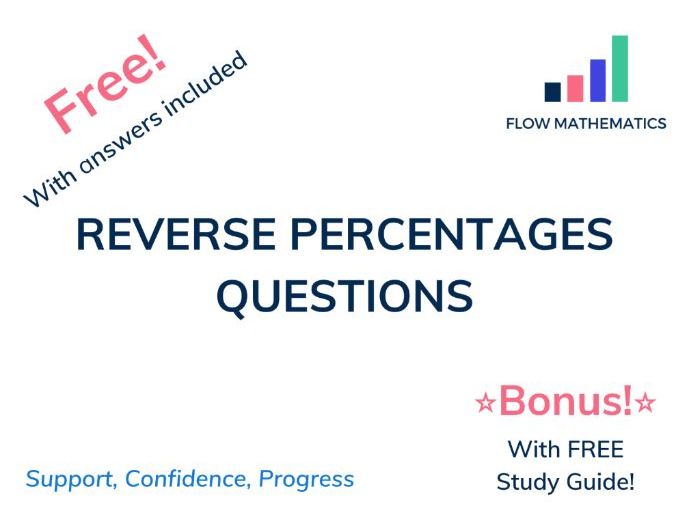 Reverse percentages questions maths genie answers image
