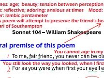 Sonnet 104 by W Shakespeare Annotated