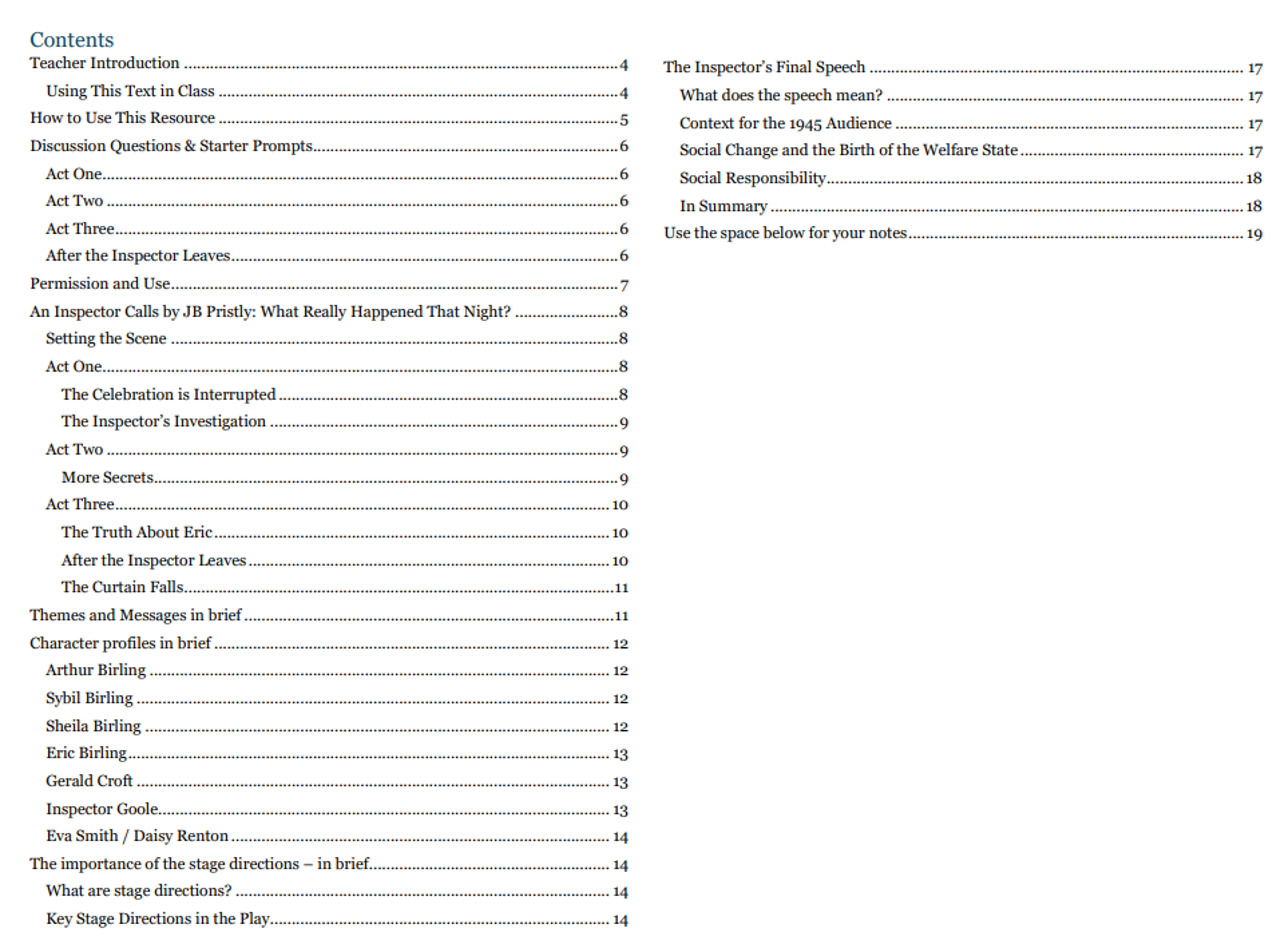 An Inspector Calls GCSE Study Guide What Really Happened That Night