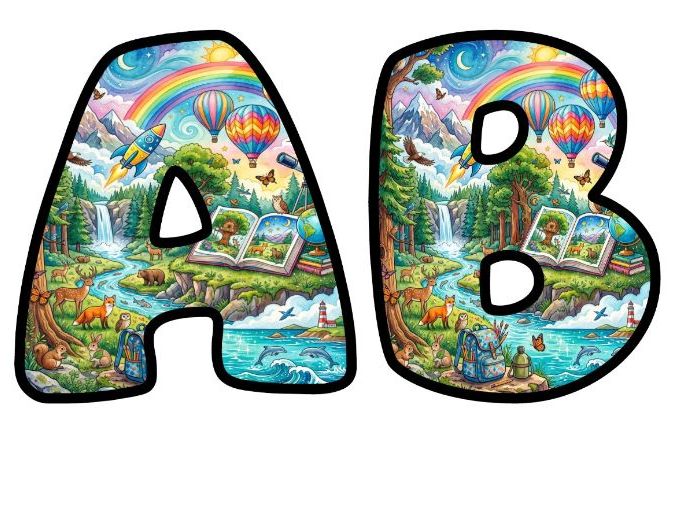 Welcome to a Year of Wonder Bubble Letters | Motivational Bulletin Board Letters