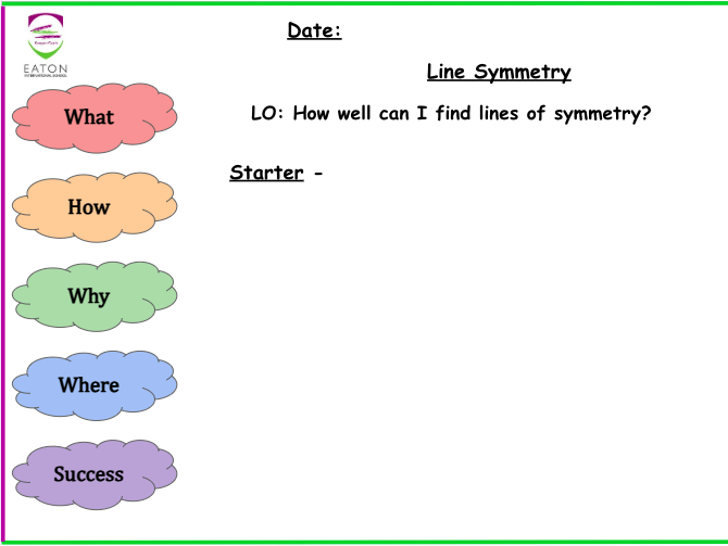 Primary - Lines of Symmetry