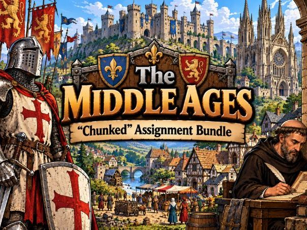 The Middle Ages "Chunked" Assignment" Bundle (50 Assignments)