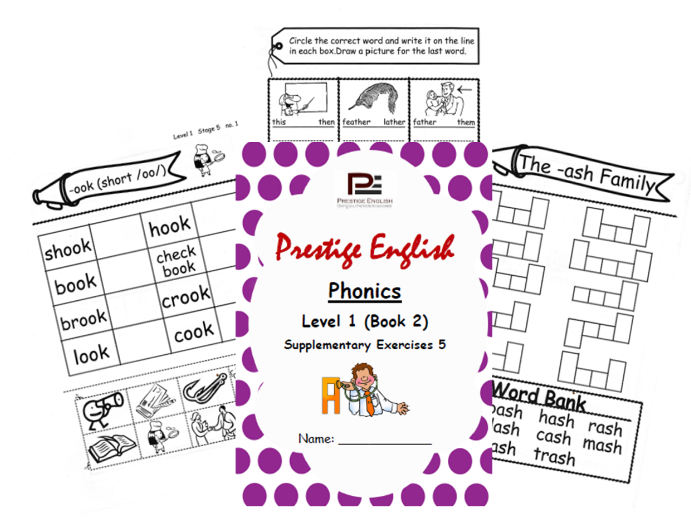 Phonics Book – Level 1 (Book 2) – Supplementary Exercises 5 ( Jolly Phonics )
