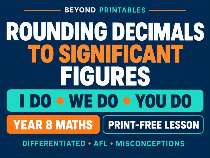 Rounding Decimals to Significant Figures | I Do, We Do, You Do | Year 8 Maths print-free LESSON