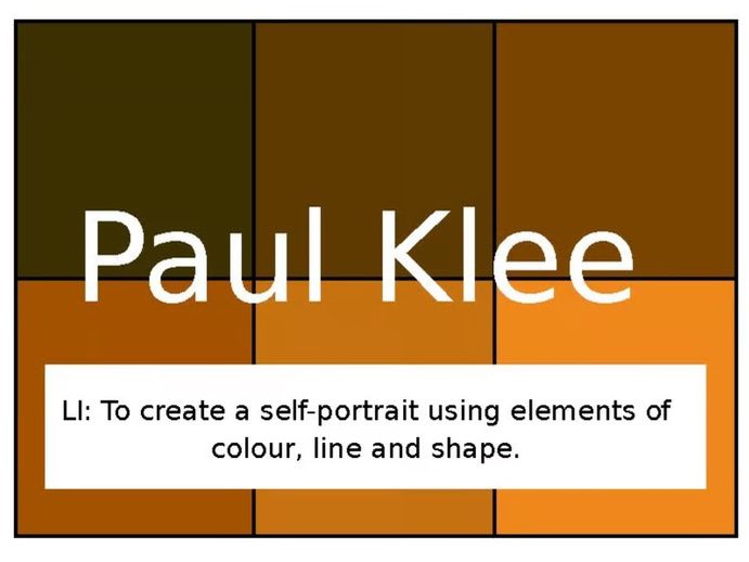 Paul Klee Self-Portrait Art Lesson – Colour, Line & Shape