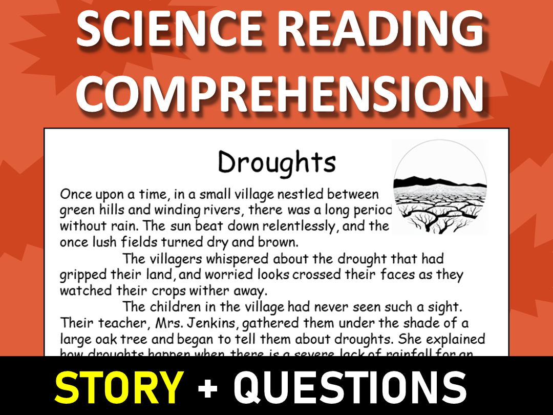 Droughts Reading Science Story Comprehension Questions Worksheet