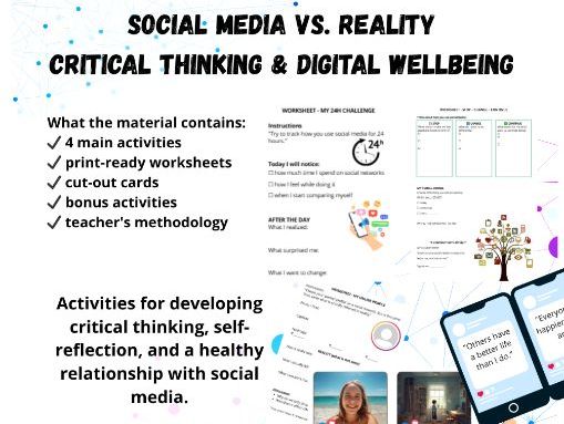 Social Media vs Reality: Digital Wellbeing & PSHE Activities