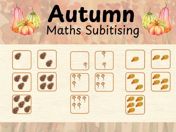 Autumn Subitising Cards 1-5 | EYFS Maths