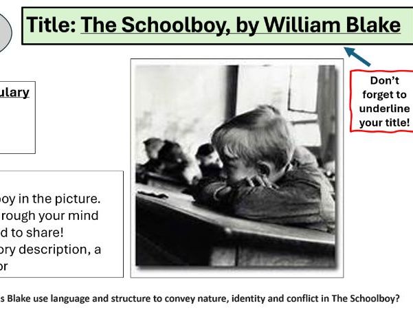The Schooboy by William Blake