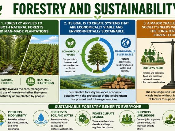 Forestry and Sustainability – Educational Infographic