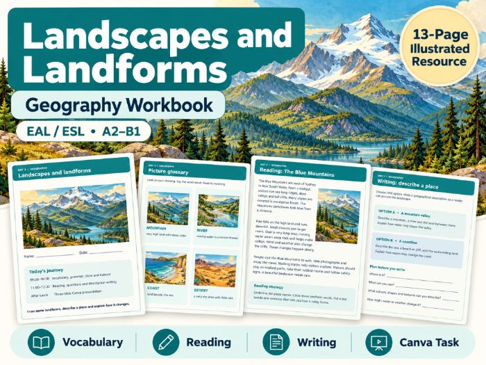 Landscapes and Landforms | Reading, Writing & Vocabulary