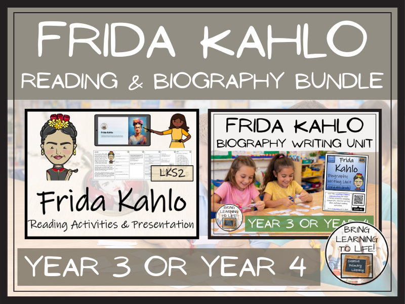 Frida Kahlo Reading Comprehension & Biography Bundle | LKS2