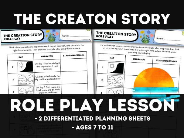The Seven Days of Creation Role Play Lesson