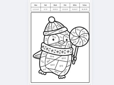 Christmas Colour By Number