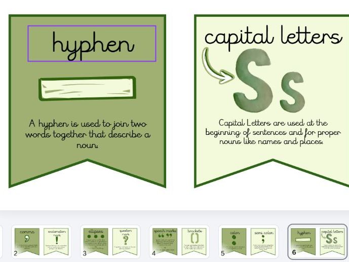 Green Punctuation Bunting