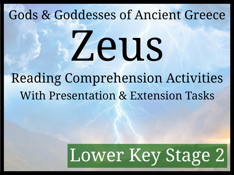 Zeus Reading Comprehension Activities | Year 3 & Year 4 | LKS2