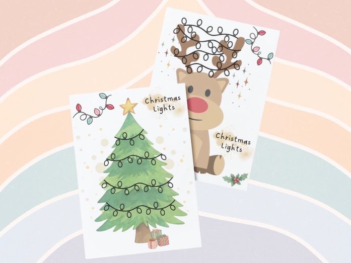 Christmas - Fine Motor Add the Lights