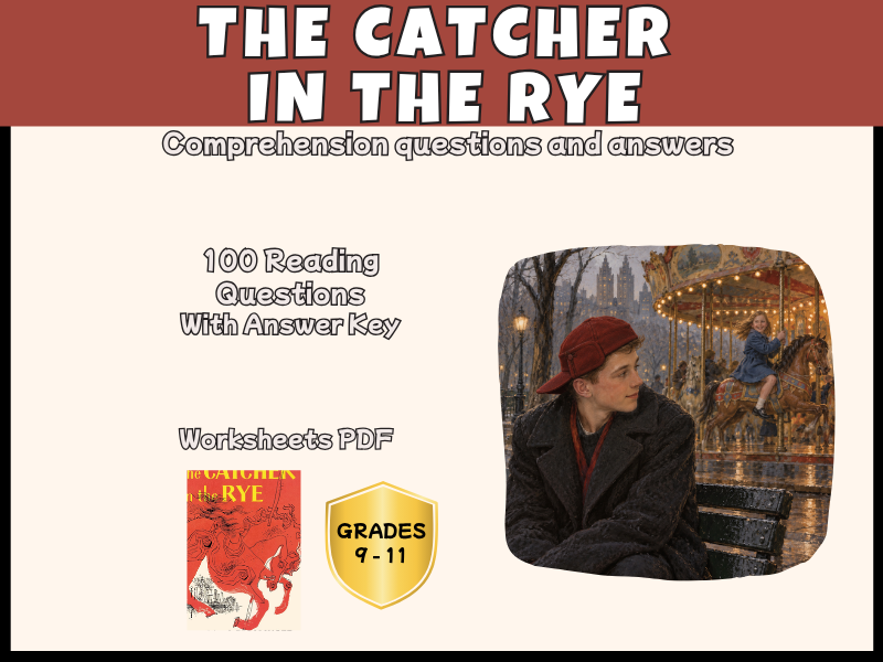 The Catcher in the Rye Reading Comprehension Questions & Answers | Years 9-11 English PDF