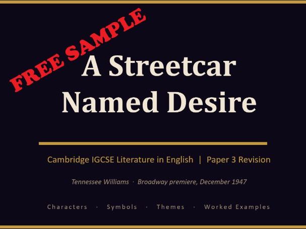 A Streetcar Named Desire: Revision Pack [FREE SAMPLE]