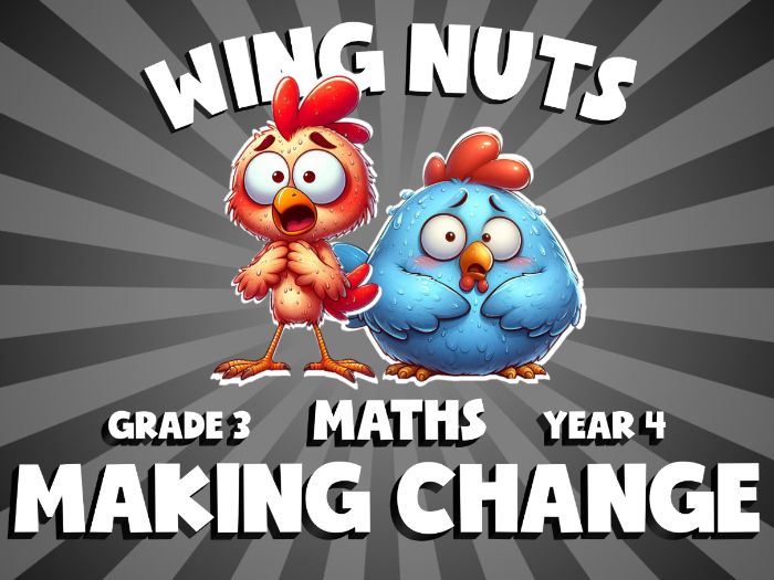 Making Change WING NUTS Maths Game | No-Prep Year 4 Review Activity