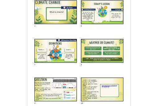 KS3 Climate change unit - Lesson 1 - What is climate change