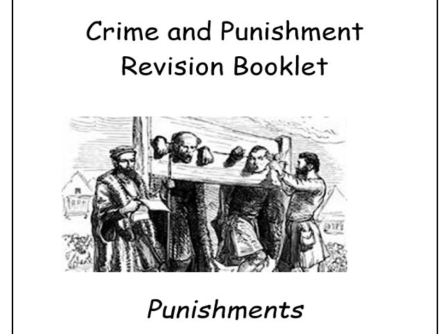 Punishment - Edexcel GCSE History Crime and Punishment revision pack