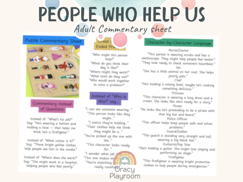 Professions Talk Sheet